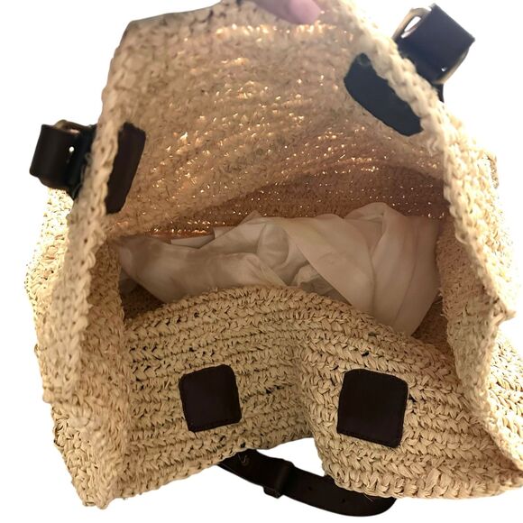 LUSANA Soleil Rattan Large Tote Bag NWT‎ - Picture 3 of 5